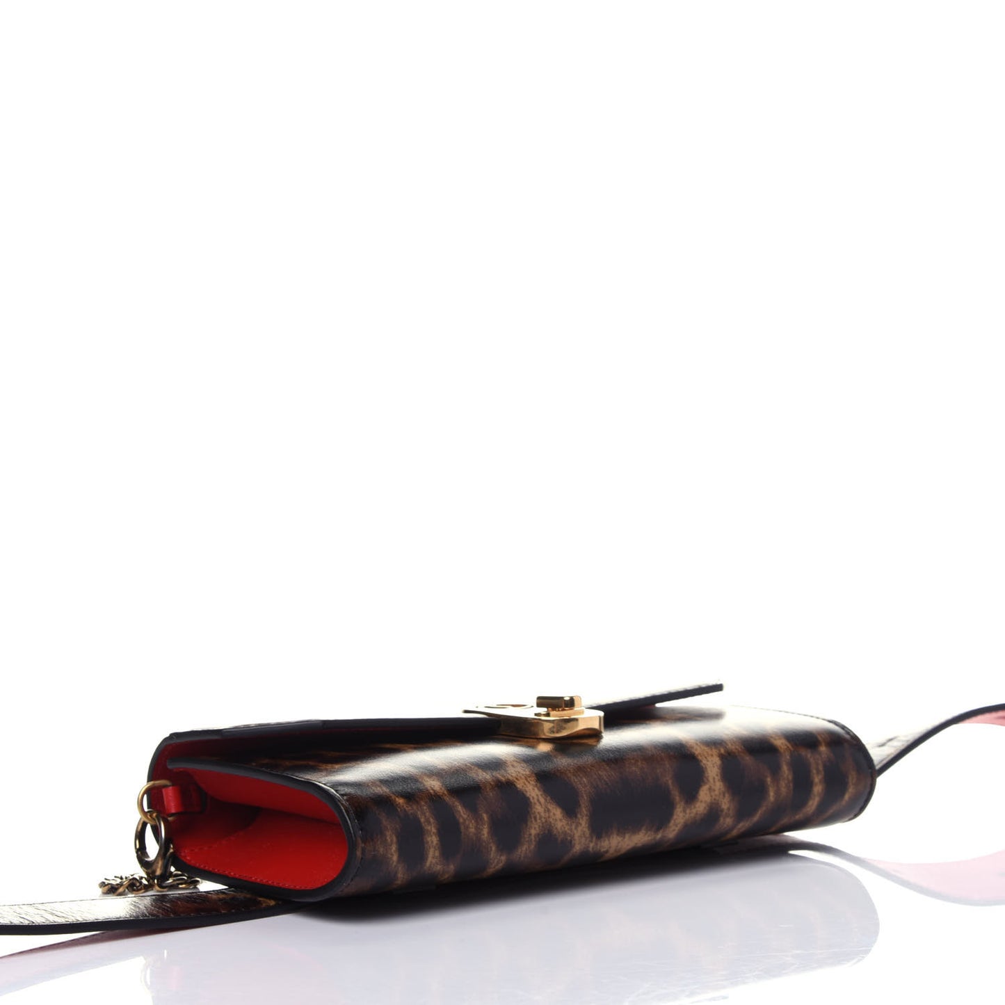 Calfskin Leopard Elisa Belt Bag Brown