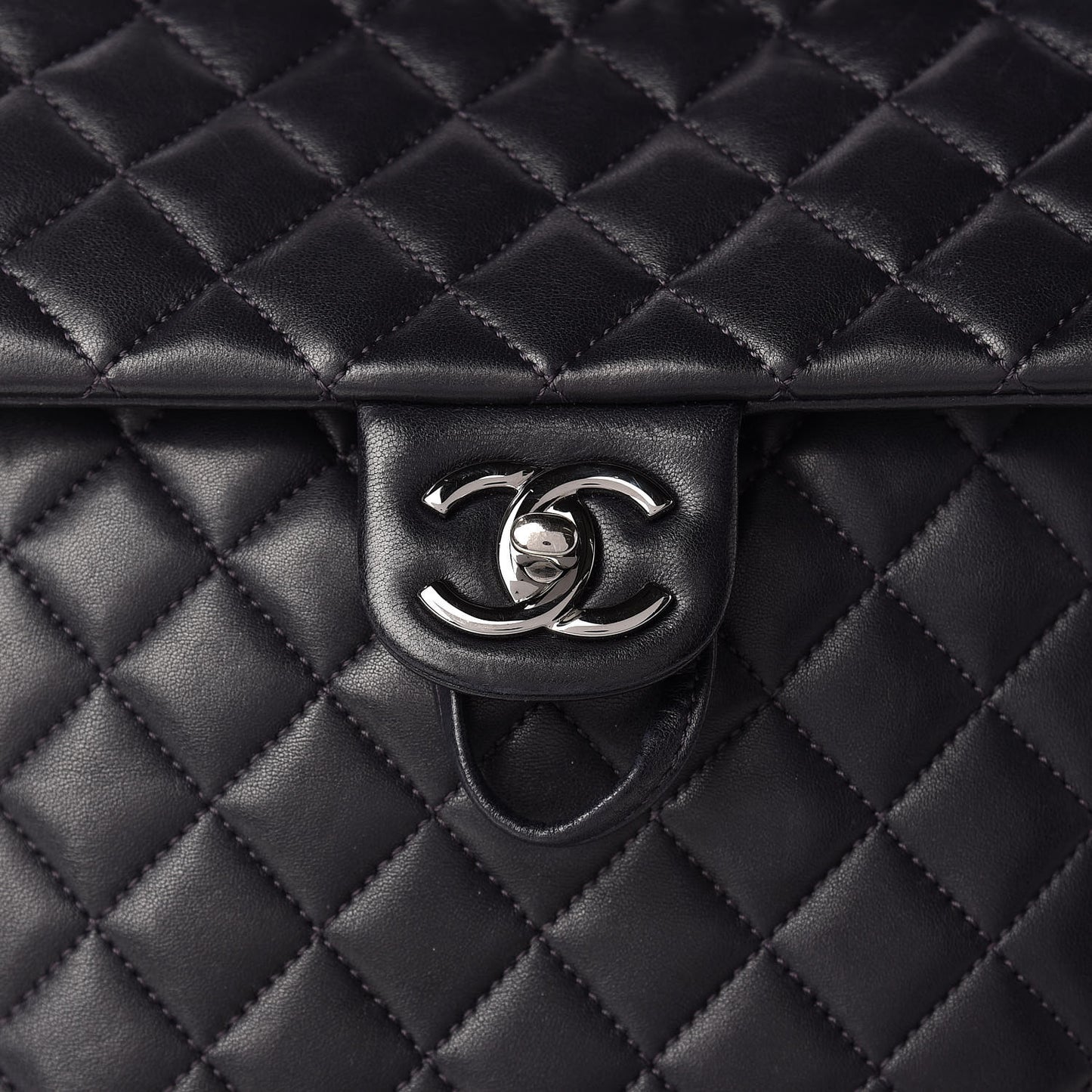 Lambskin Quilted Large Urban Spirit Backpack Navy
