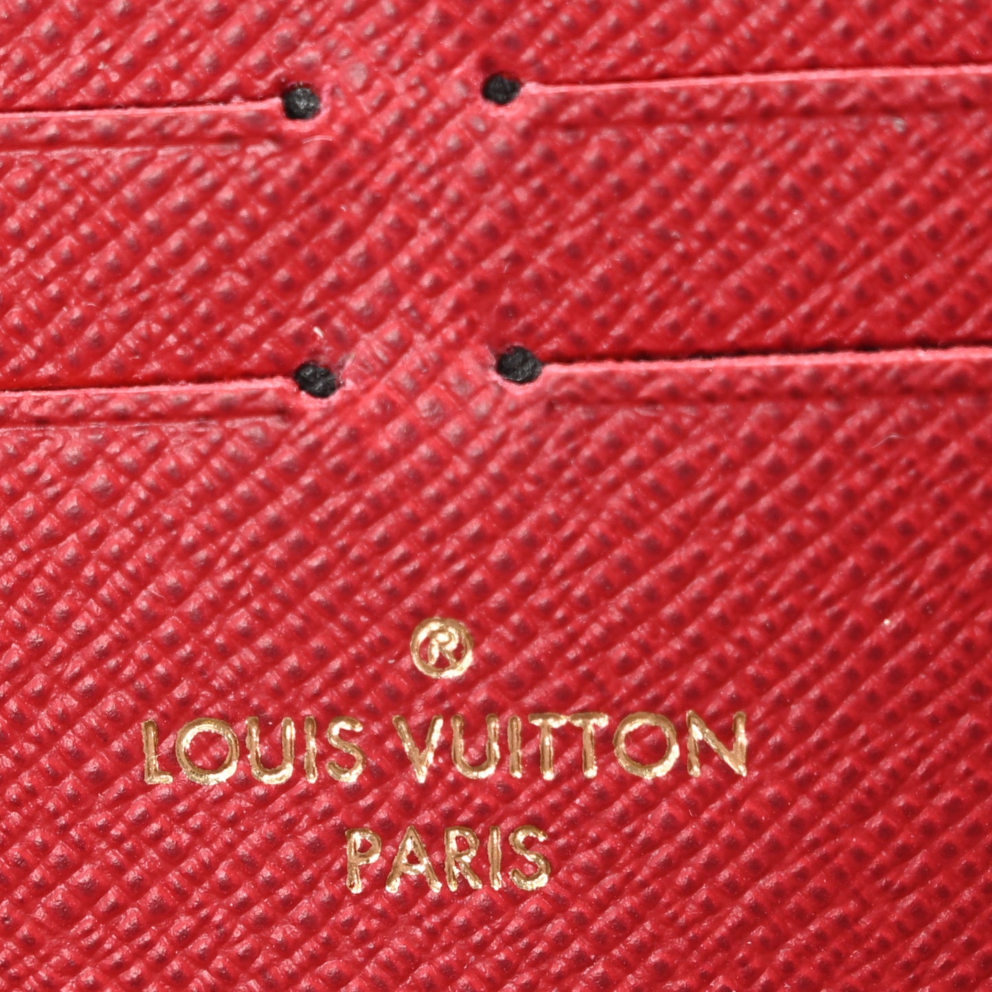 Damier Ebene Clemence Wallet Cherry