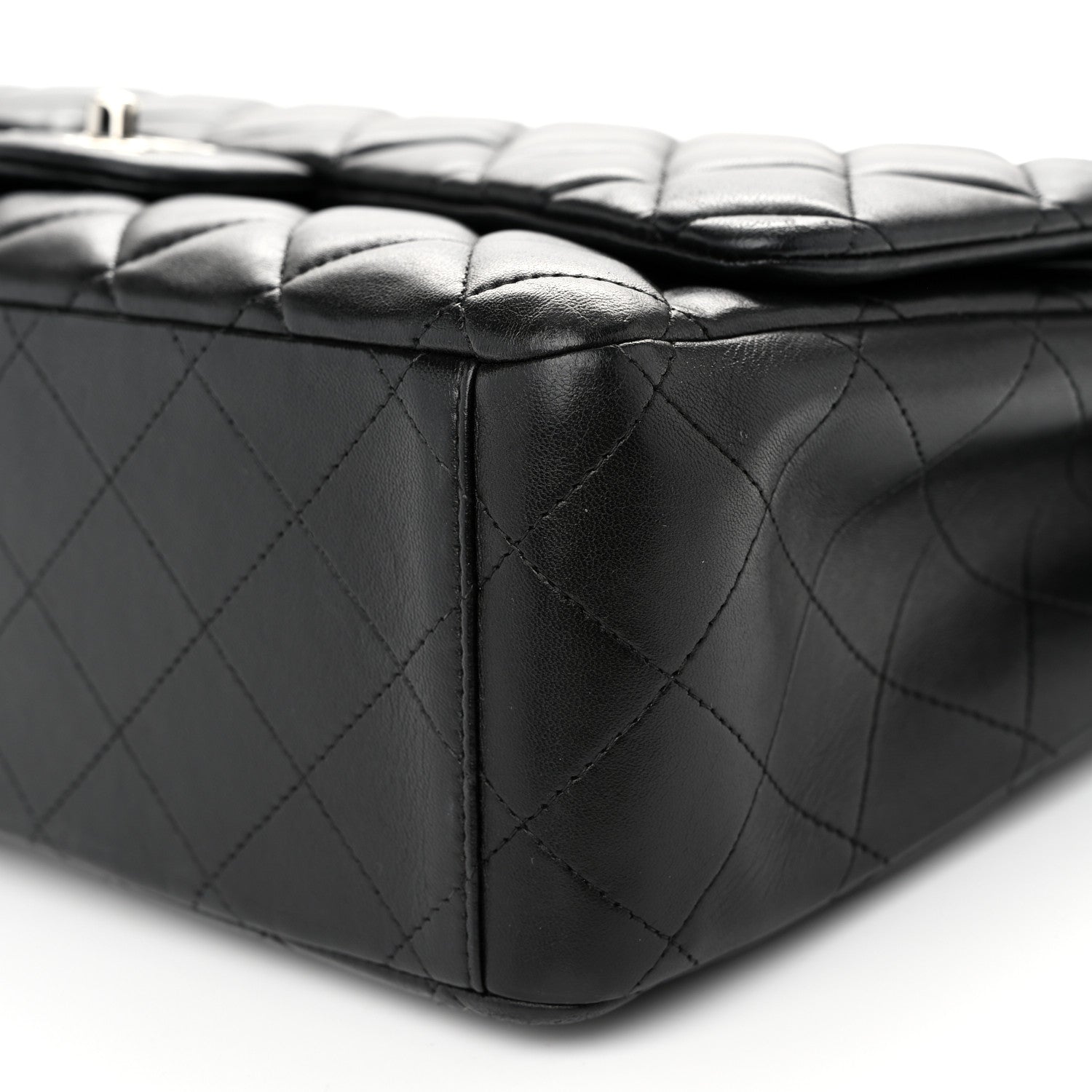 Chanel Lambskin Quilted Maxi Double Flap Black 10 of 11