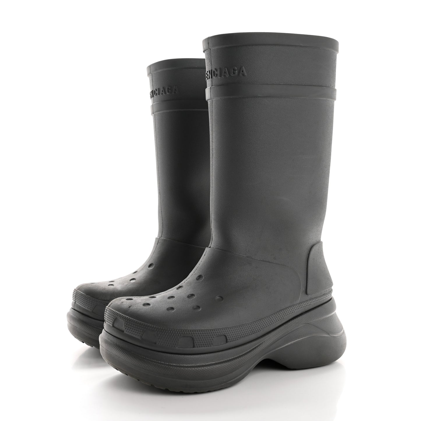 X CROCS Rubber Womens Rain Boots 41 Grafite