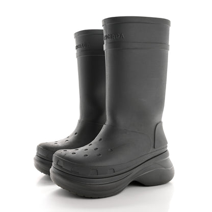 Balenciaga X CROCS Rubber Womens Rain Boots 41 Grafite 3 of 8
