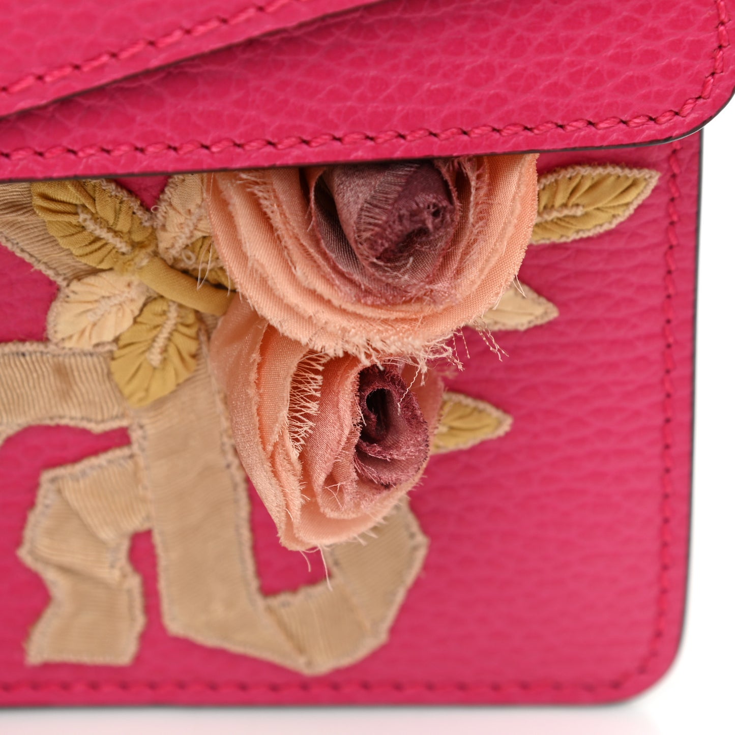 Pebbled Calfskin Embellished Guccify Small Dionysus Shoulder Bag Rosa
