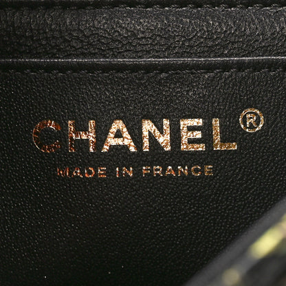 Chanel Calfskin Crocodile Embossed Graffiti 2.55 Mini Cocodile Reissue Flap Black Pink 6 of 10