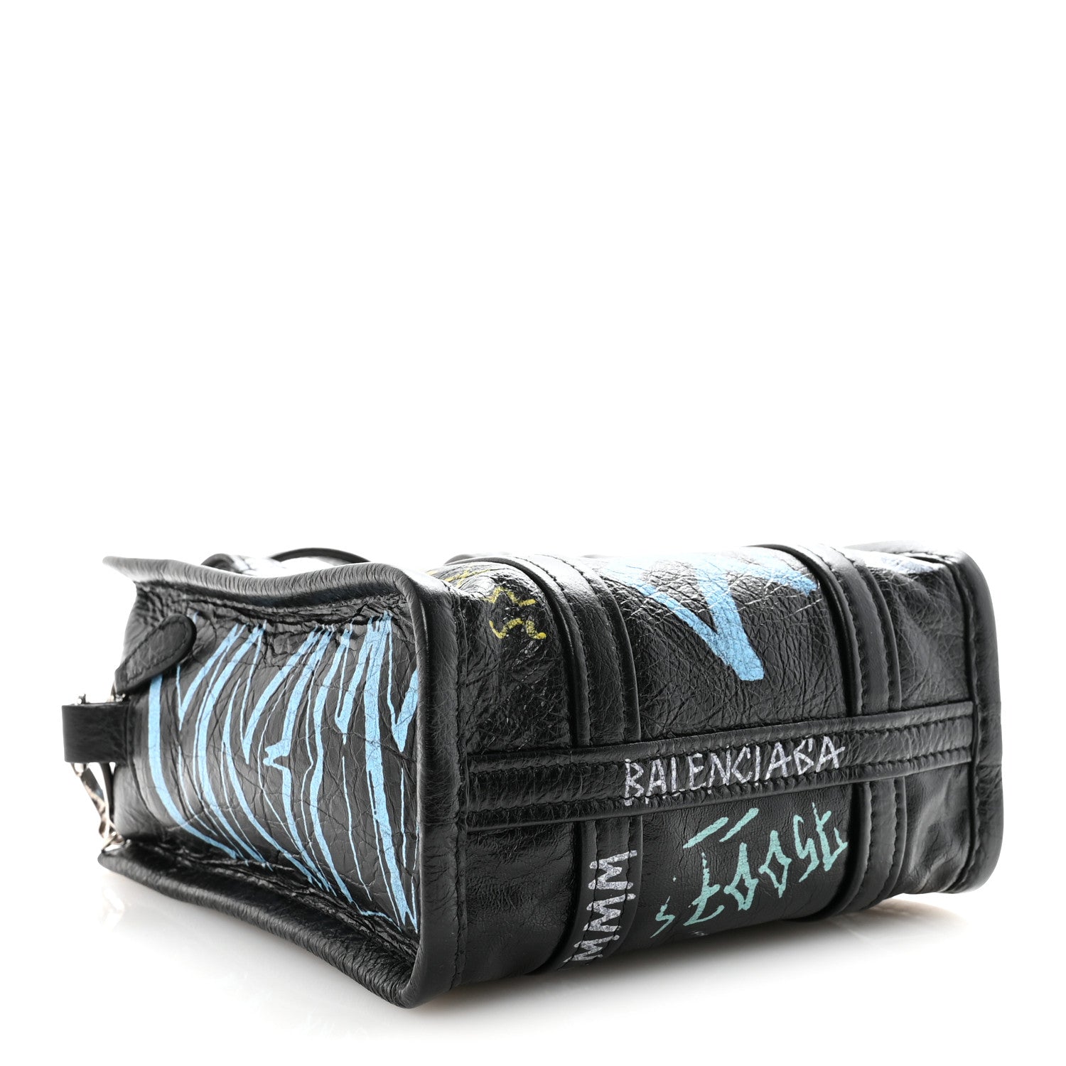 Balenciaga Agneau Arena Graffiti All Over XXS Bazar Shopper Tote Black Multicolor 4 of 9