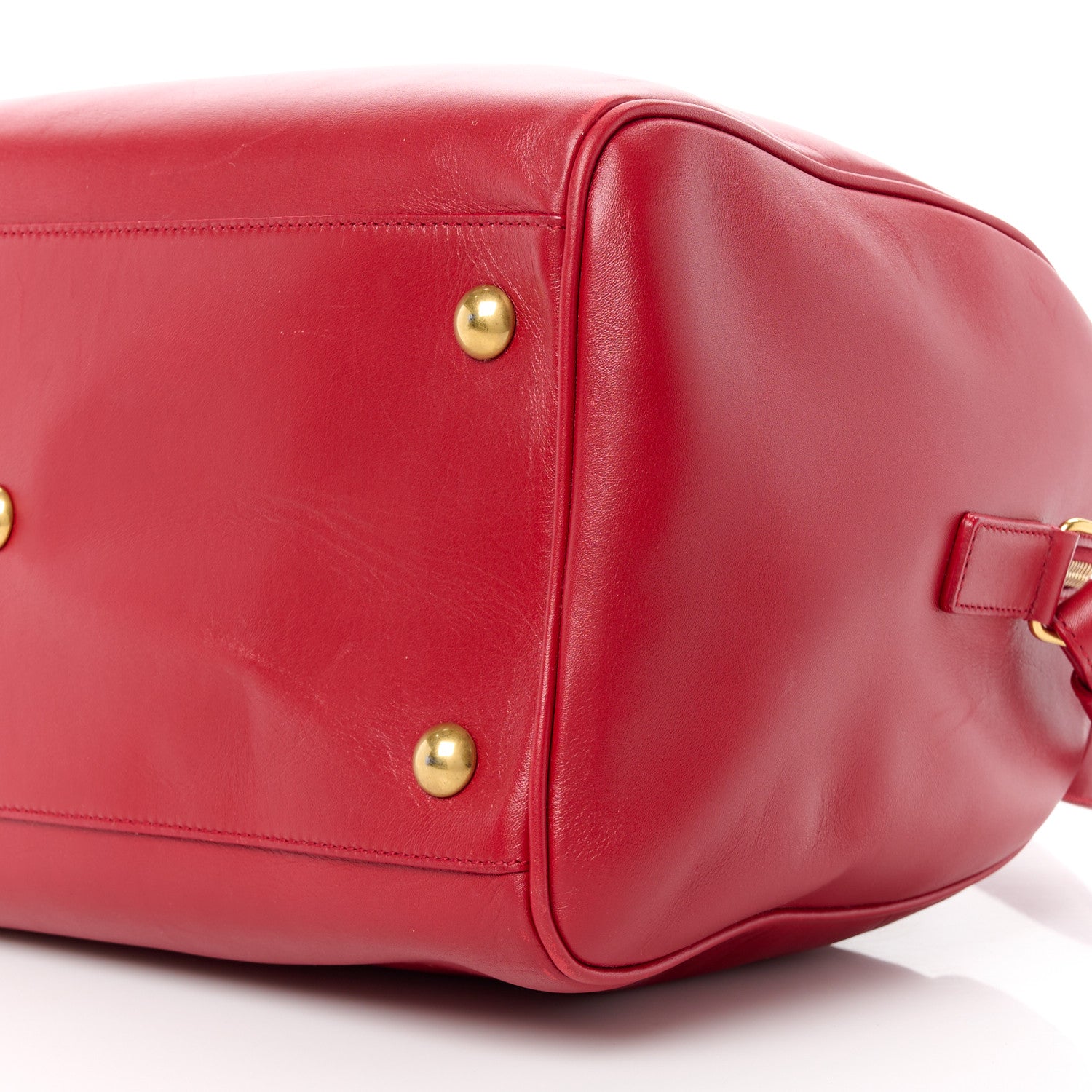 Saint Laurent Calfskin Classic Duffle 6 Red 12 of 13