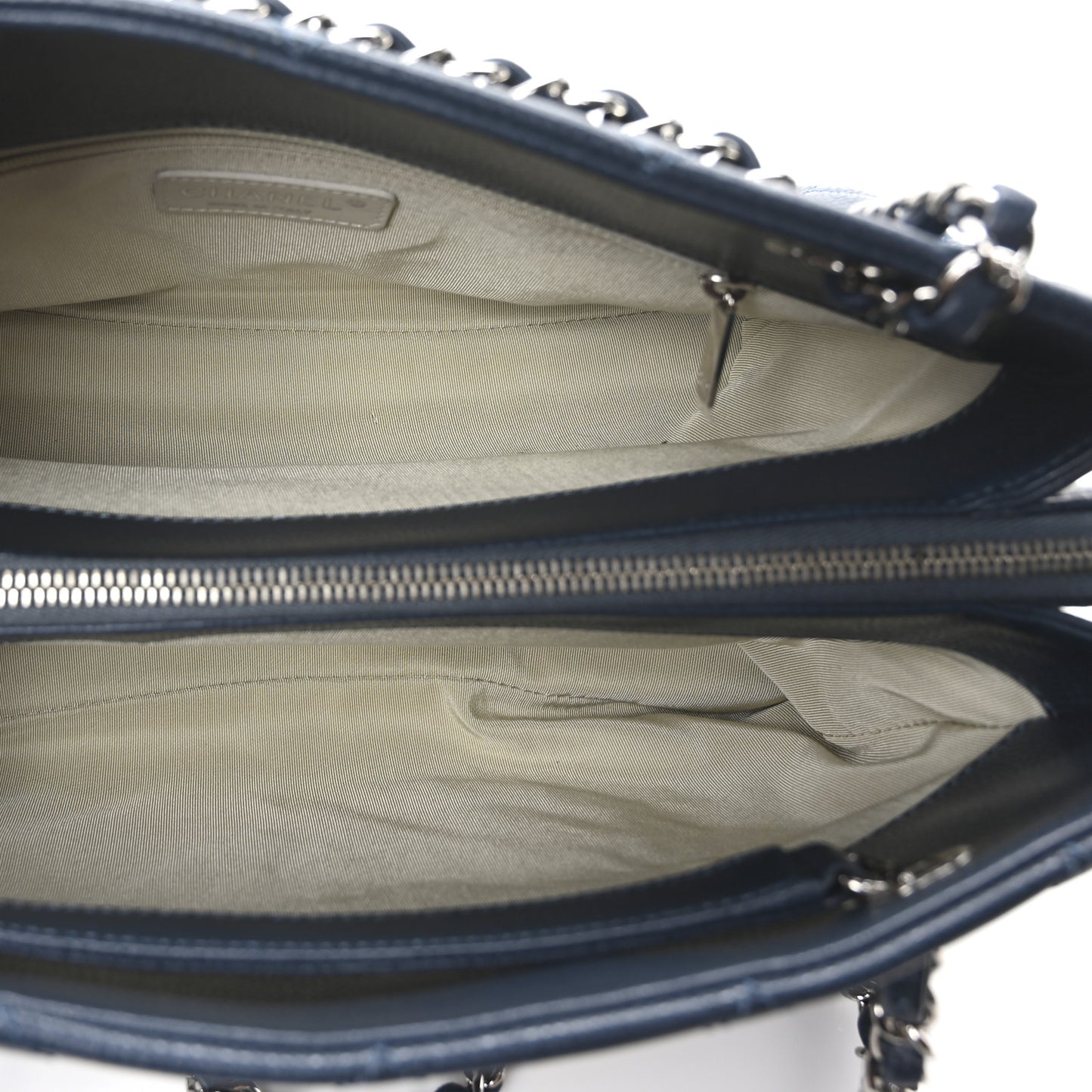 Caviar Quilted CC Timeless Soft Tote  Blue