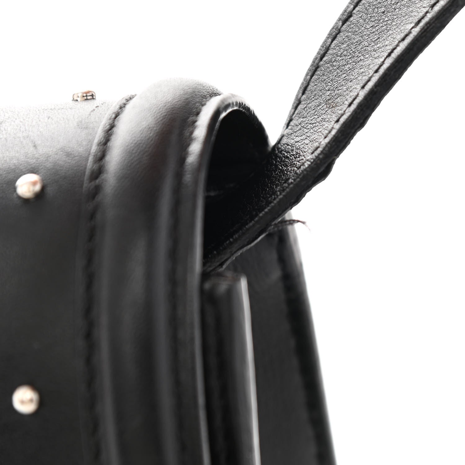 Alexander McQueen Calfskin Studded Small Padlock Crossbody Bag Black 10 of 10