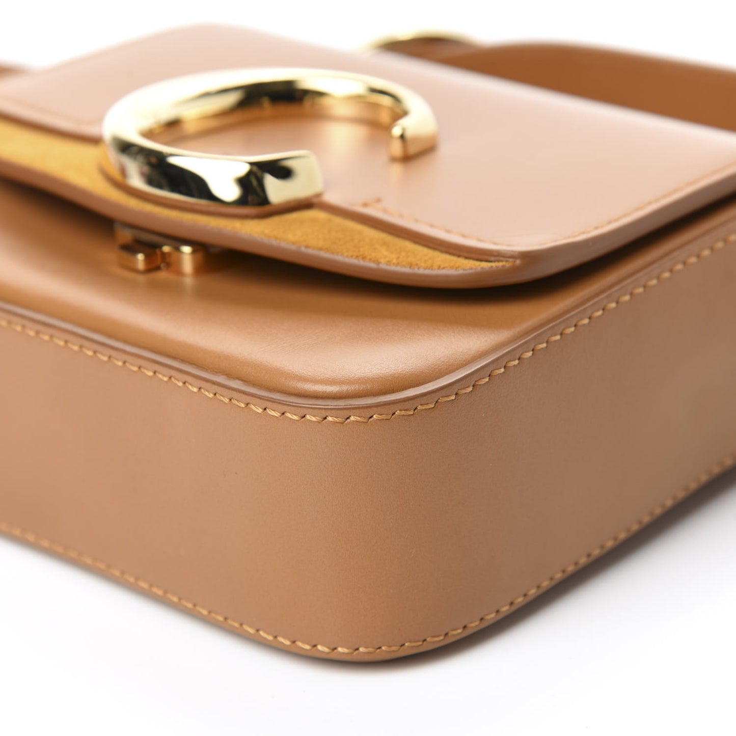 Calfskin Mini C Double Carry Autumnal Brown