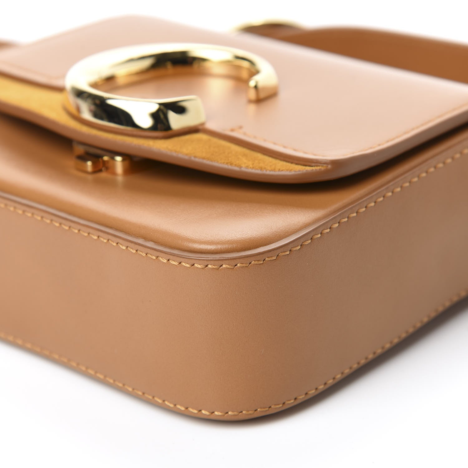 Chloe Calfskin Mini C Double Carry Autumnal Brown 7 of 9