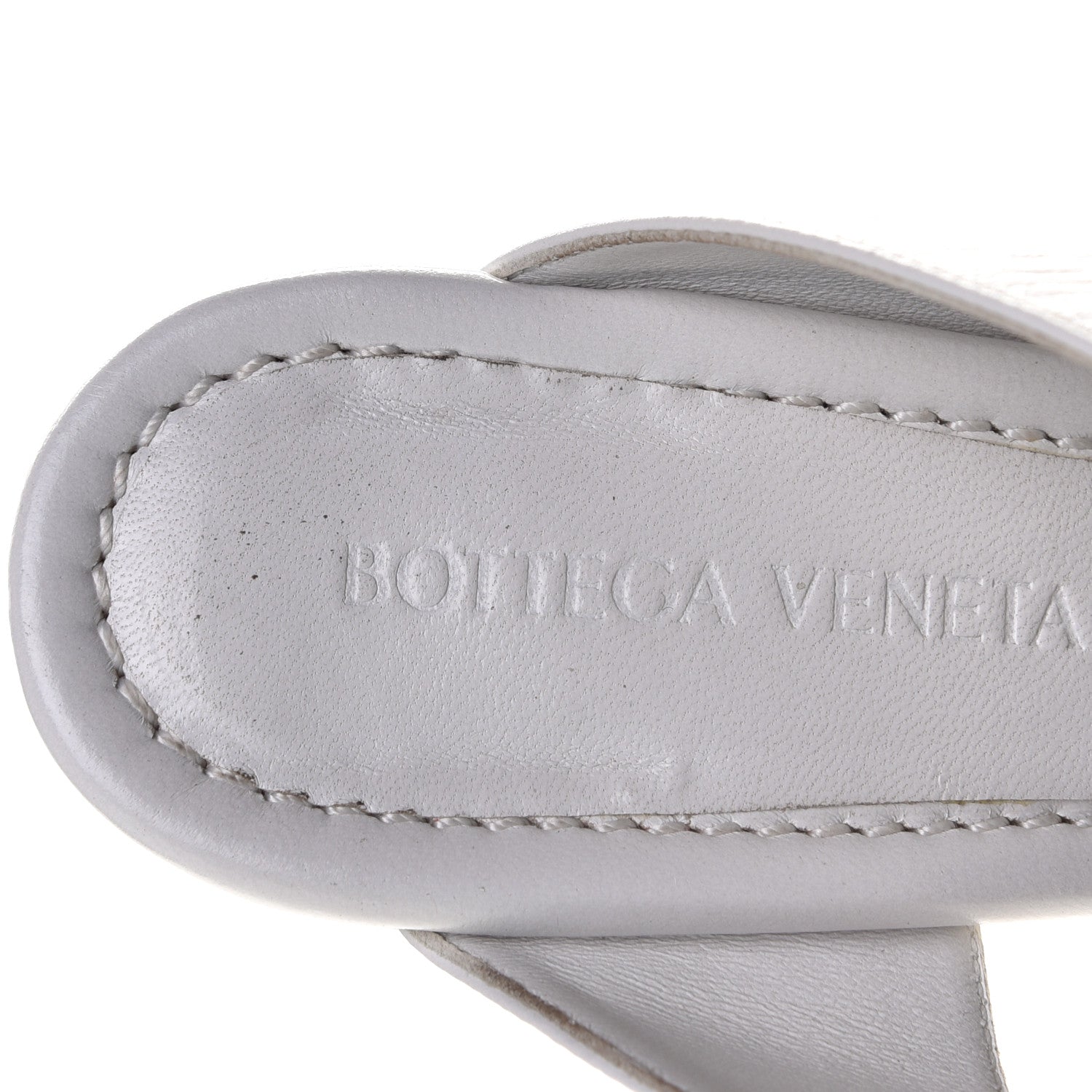 Bottega Veneta Nappa Crunch Lux Sandals 37.5 Optic White 9 of 14