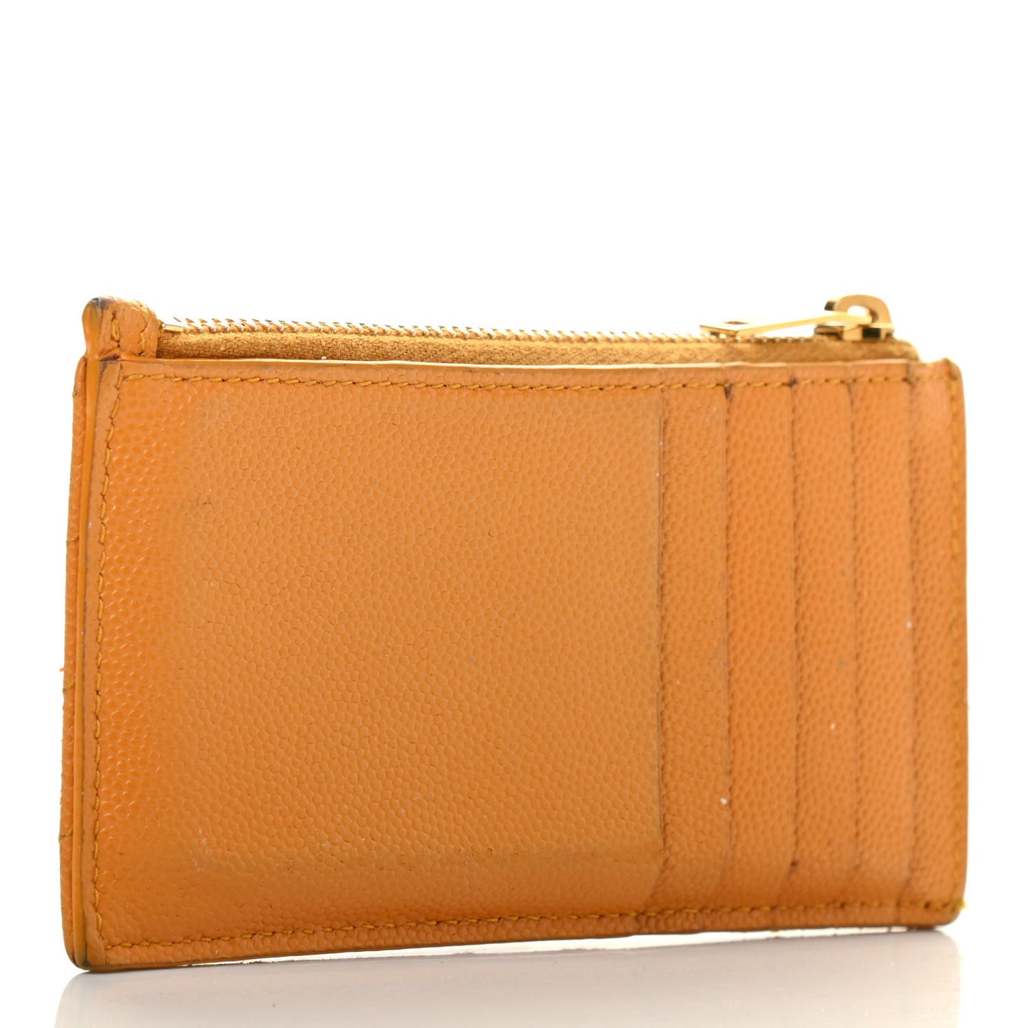 Monogram Grain de Poudre 5 Fragments Zip Pouch Card Holder Orange