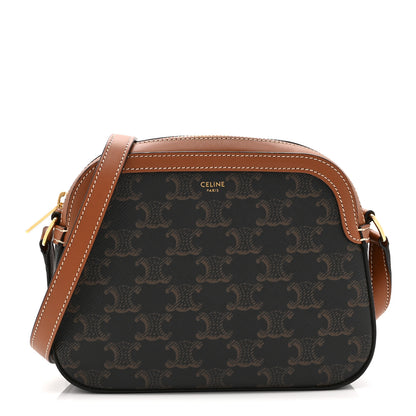 Celine Triomphe Canvas Small Camera Bag Tan 1 of 10