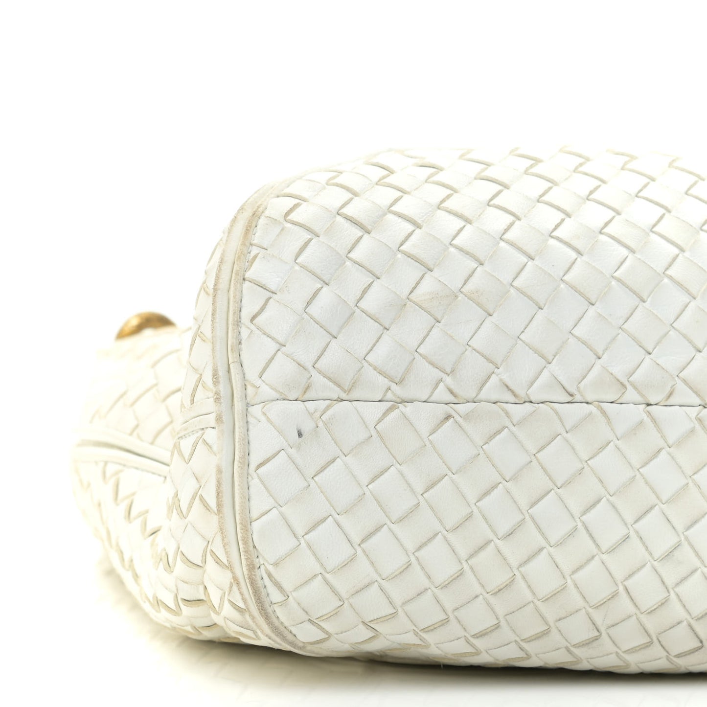 Nappa Intrecciato Ball Hobo White