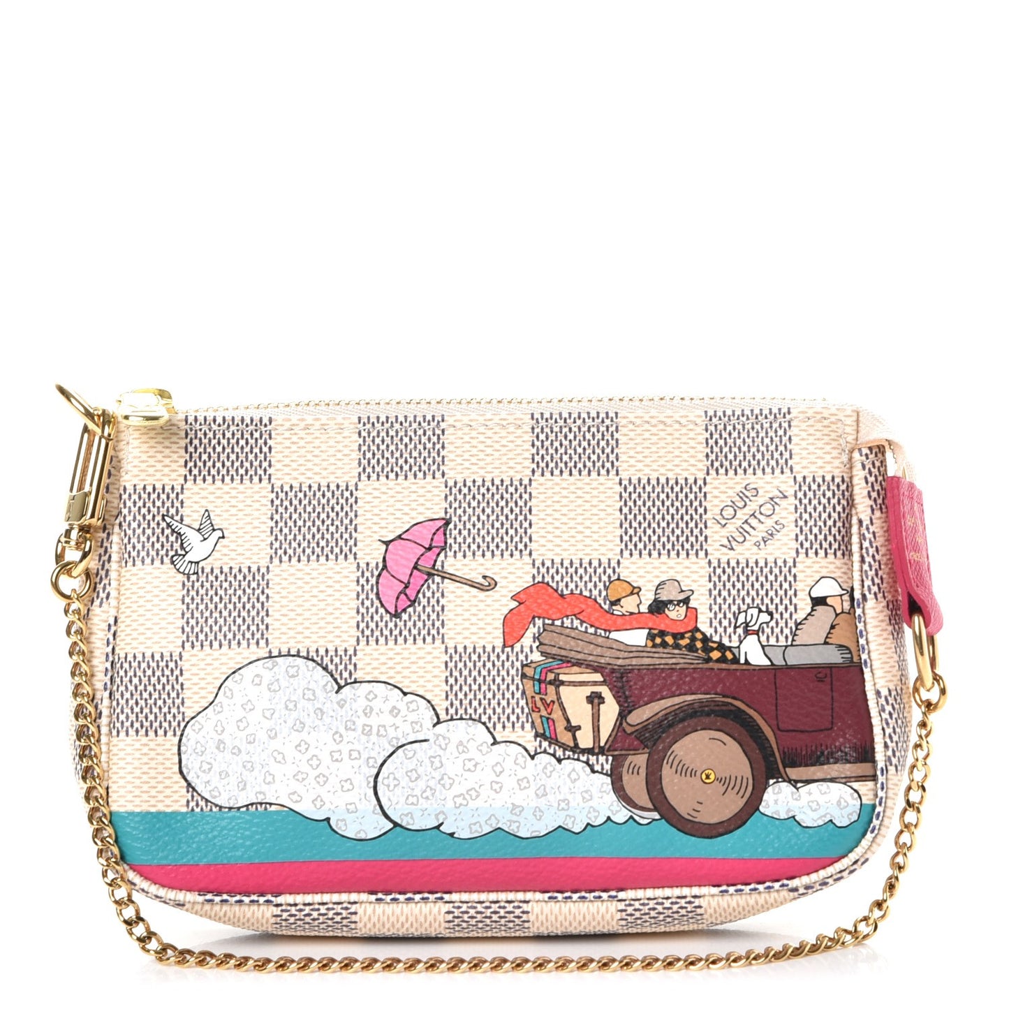 Damier Azur 2015 Christmas Animation Mini Pochette Accessories
