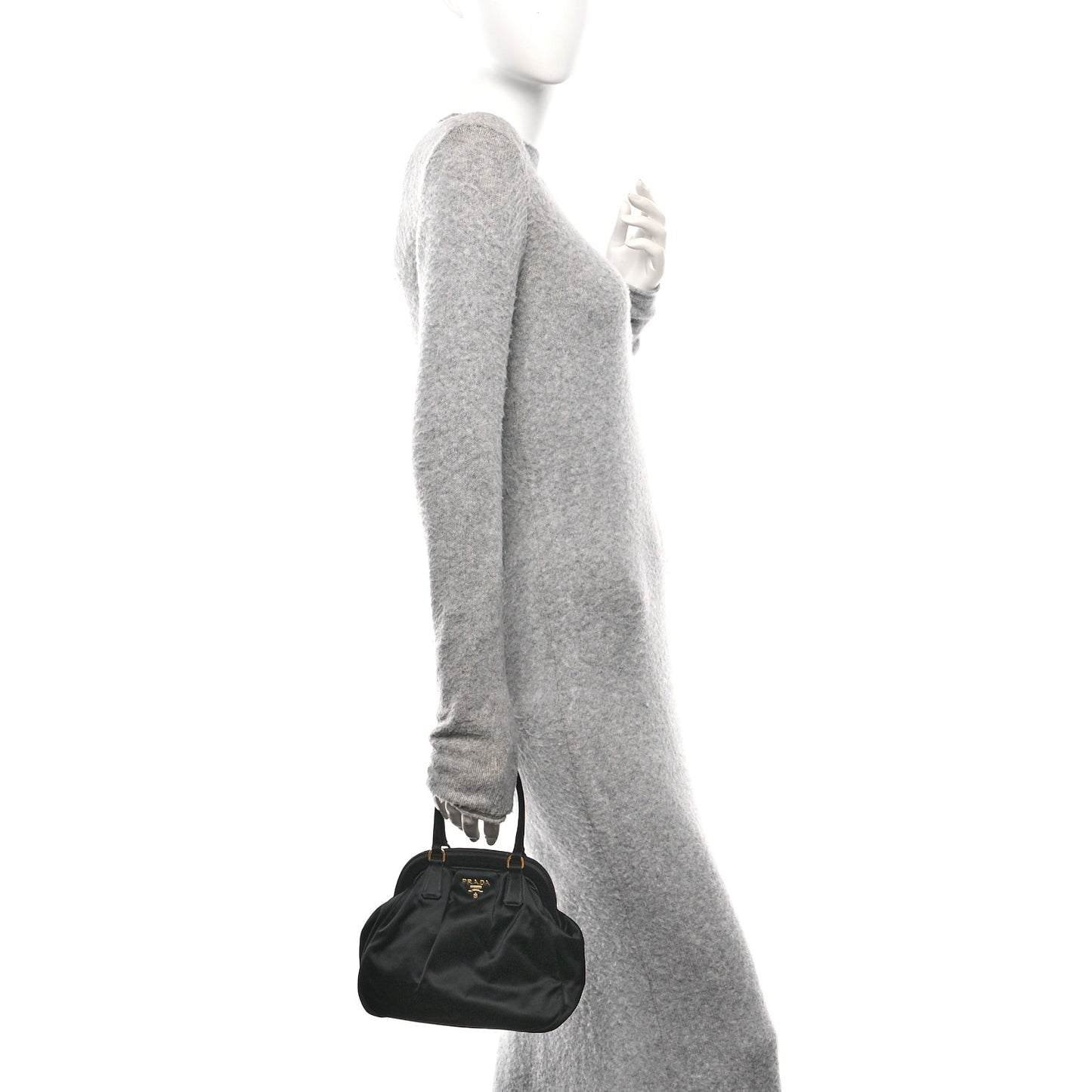 Satin Evening Bag Black