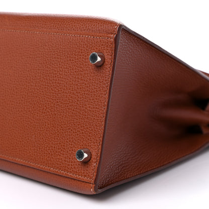 Hermes Vache Liegee Kelly Sellier 35 Noisette 9 of 13