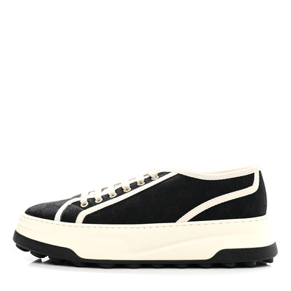 Gucci GG Monogram Mens 1977 Tennis Platform 52mm Sneakers 10.5 Black Mystic White 1 of 10