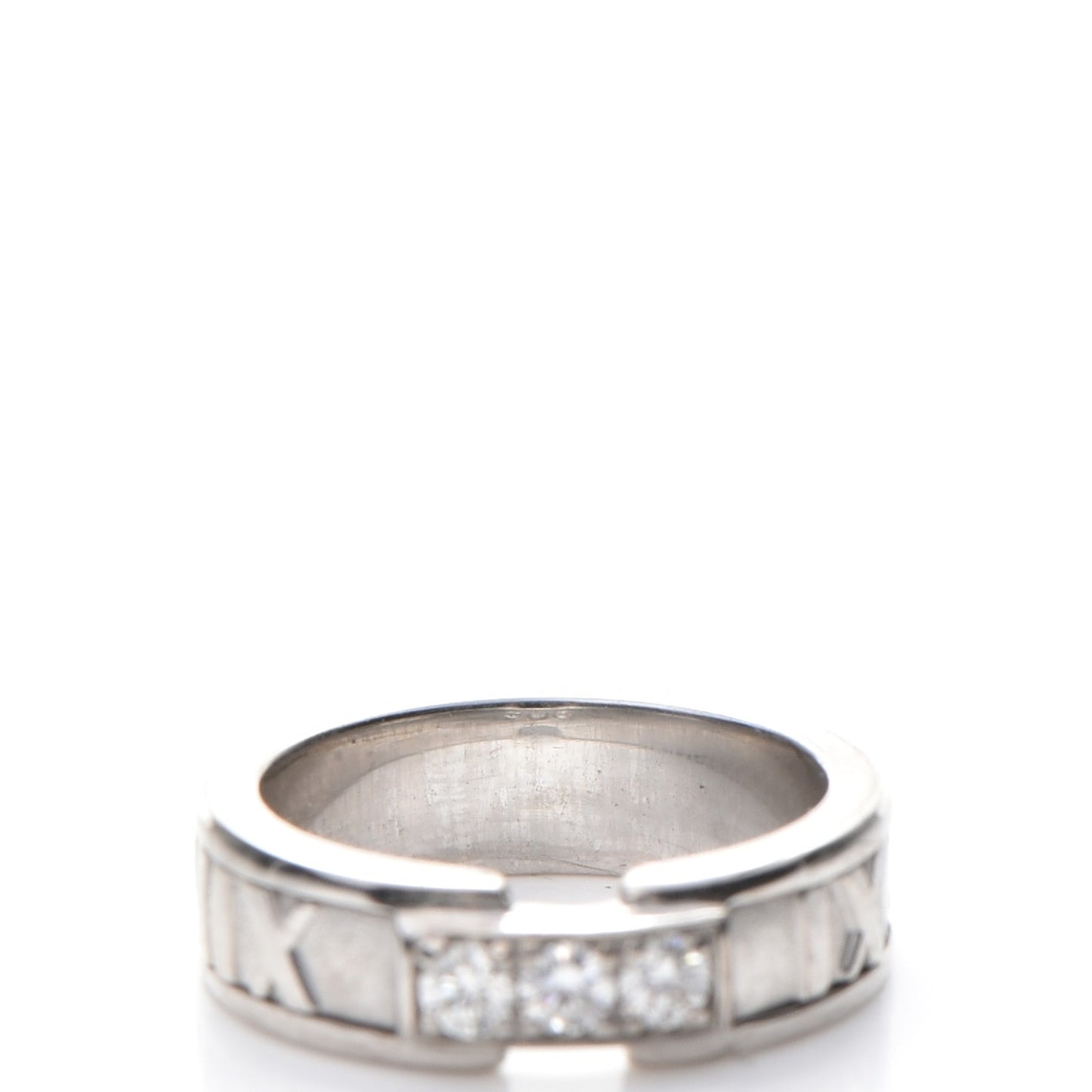 18K White Gold Diamond Atlas Ring 4.5