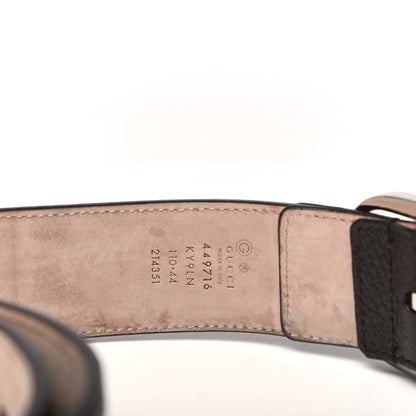 Gucci Monogram Dollar Calfskin 40mm Belt 110 44 Beige Ebony Testa di Moro 3 of 5