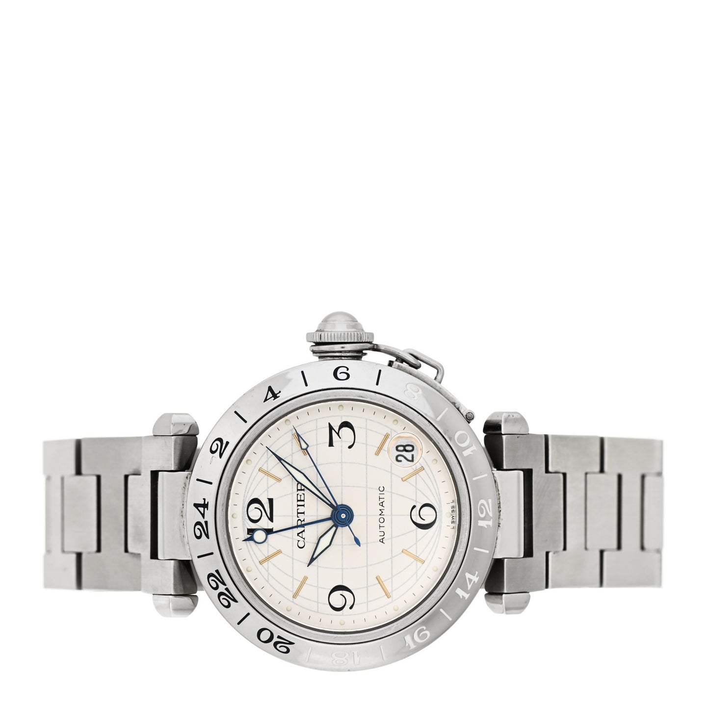 Stainless Steel 35mm Pasha GMT Automatic Watch