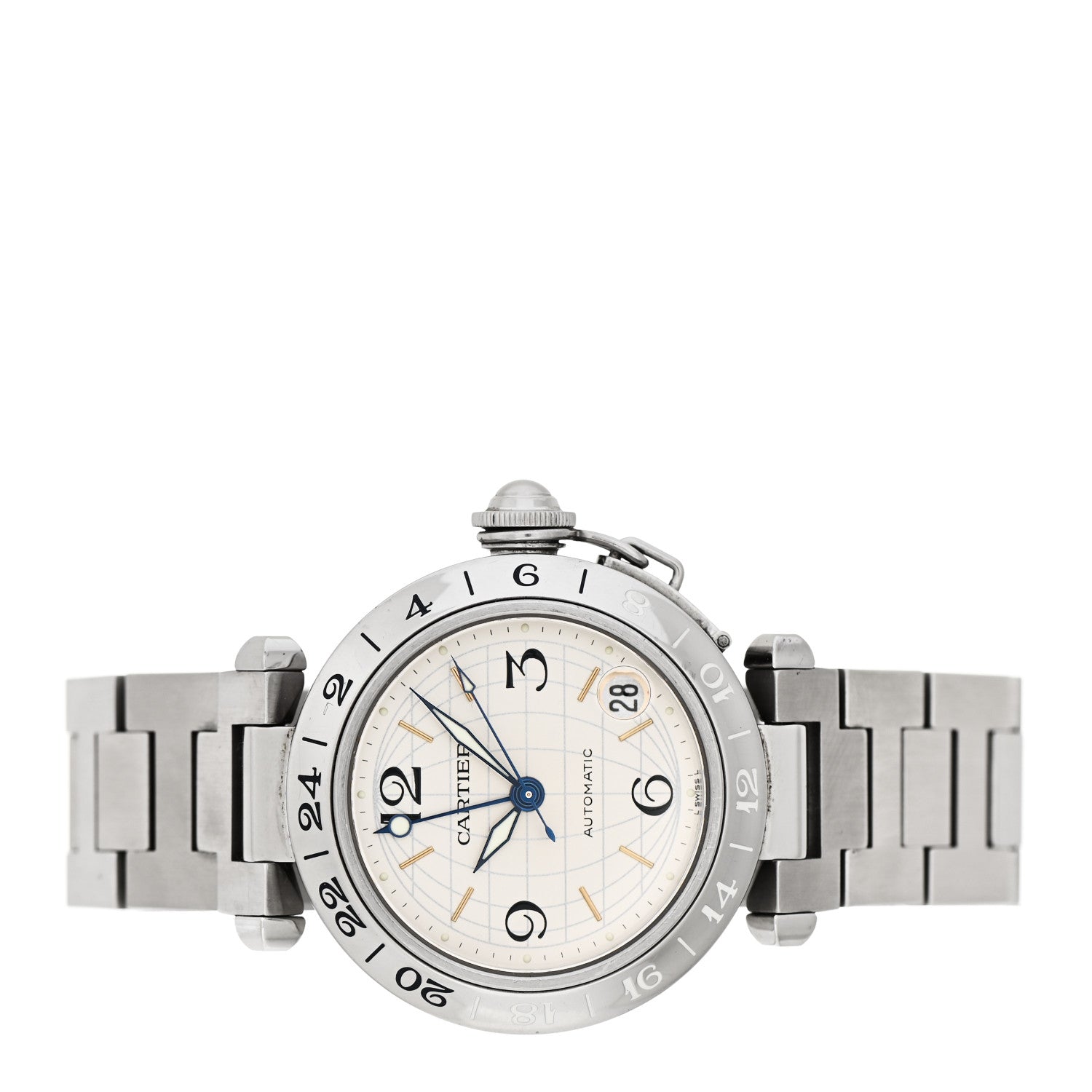 Cartier Stainless Steel 35mm Pasha GMT Automatic Watch 2 of 4