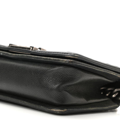 Chanel Caviar Stitched Small Boy Flap Dark Blue 10 of 10