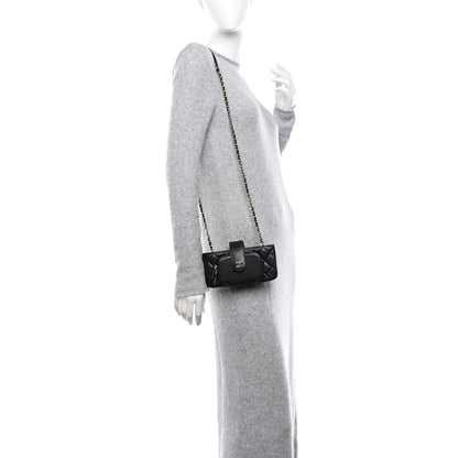 Chanel Caviar Quilted Business Affinity Phone Holder With Chain Black 2 of 9