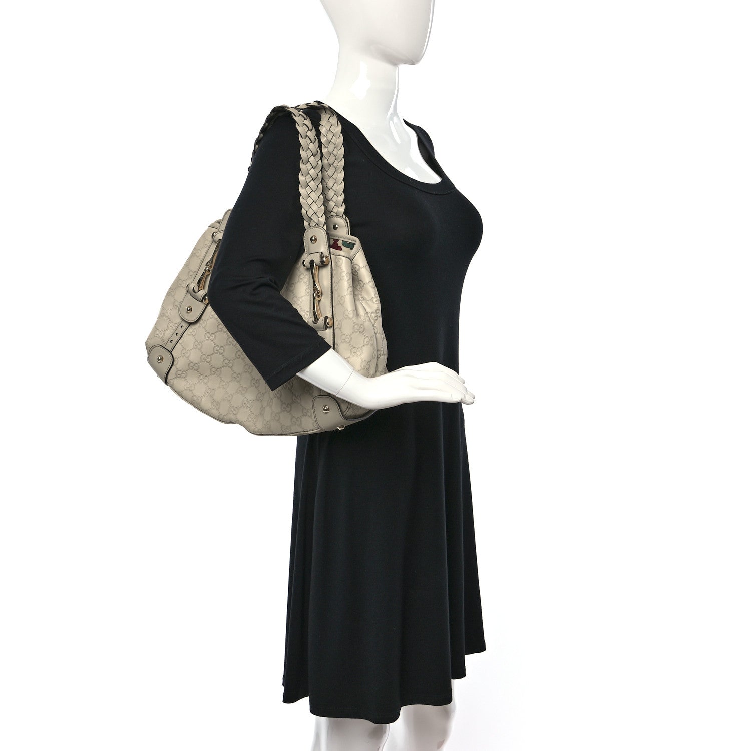 Gucci Guccissima Small Pelham Shoulder Bag Off White 2 of 9