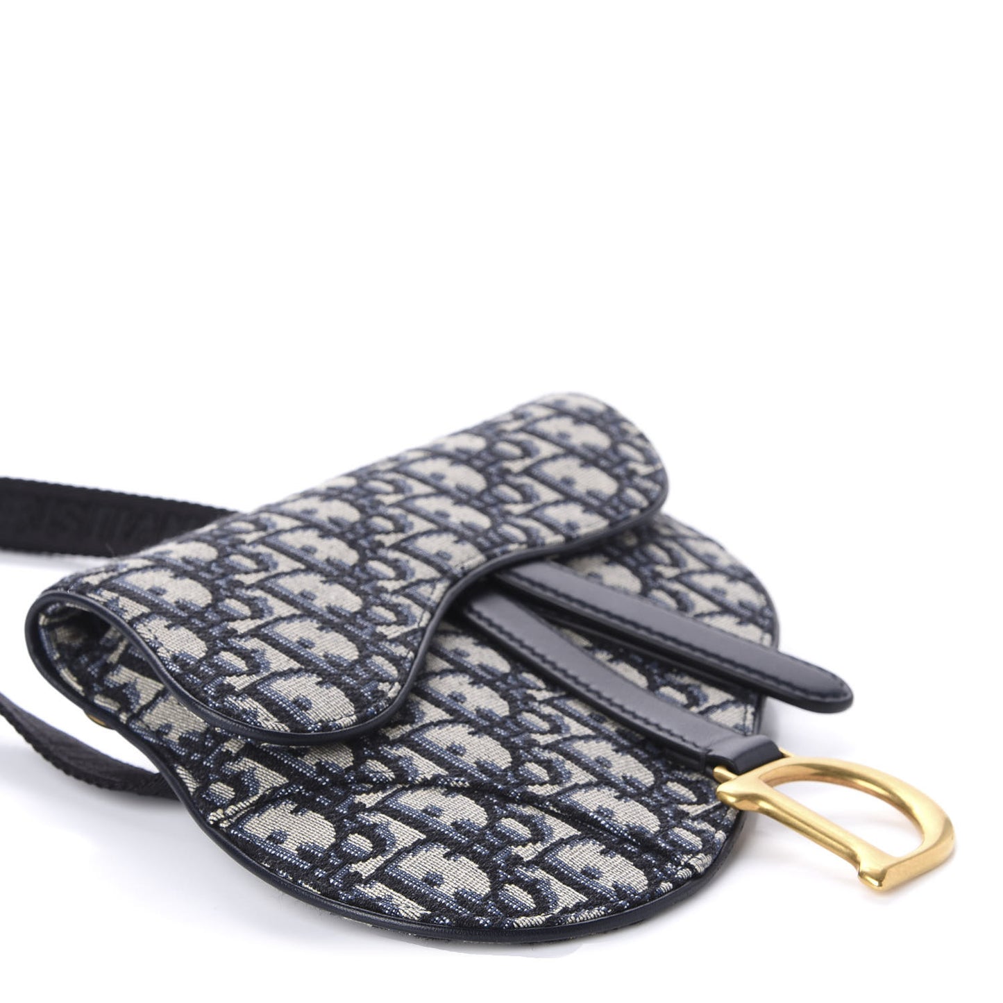 Oblique Saddle Belt Bag Blue