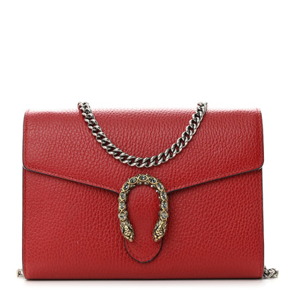 Gucci Calfskin Mini Dionysus Chain Wallet Hibiscus Red 1 of 10