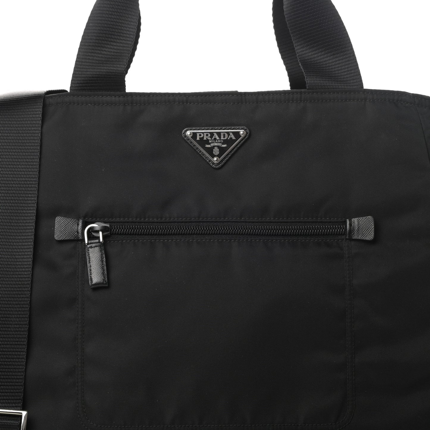 Tessuto Nylon Shopping Tote Black