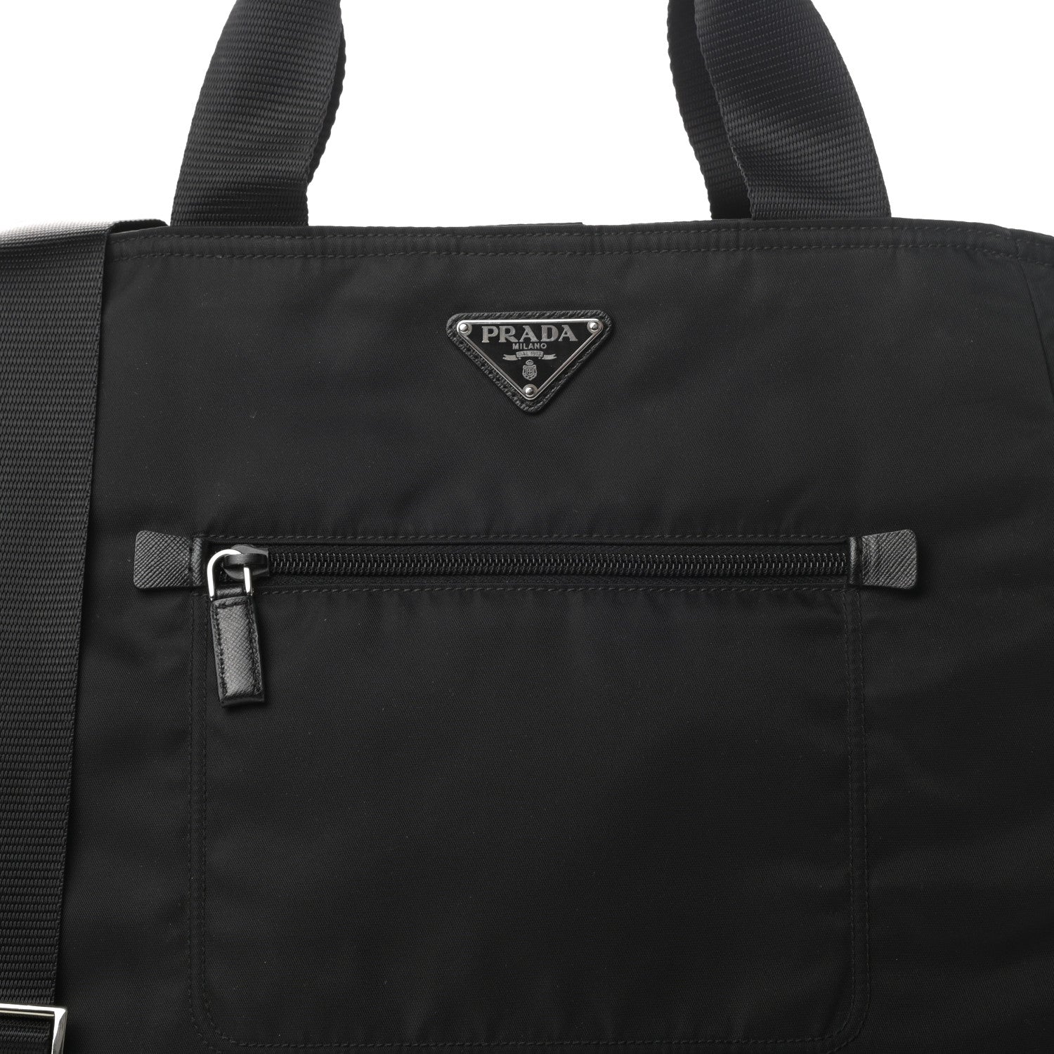 Prada Tessuto Nylon Shopping Tote Black 9 of 11