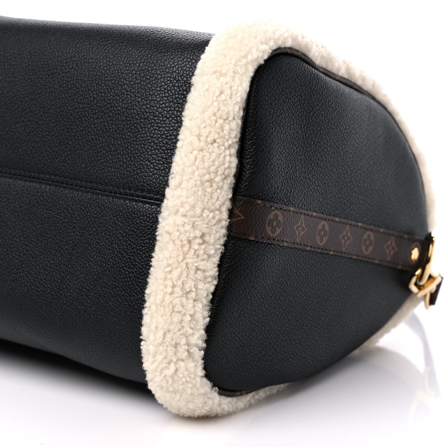 Louis Vuitton Calfskin Monogram Teddy Speedy Bandouliere 30 Black 8 of 8