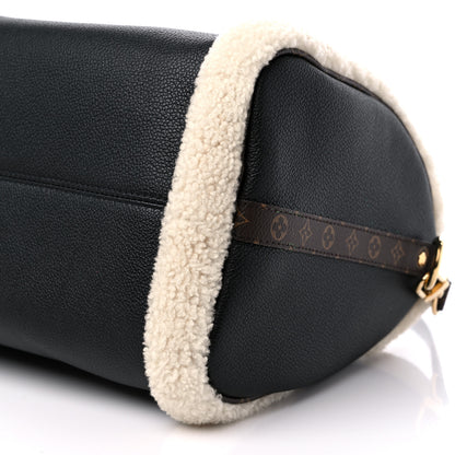 Louis Vuitton Calfskin Monogram Teddy Speedy Bandouliere 30 Black 8 of 8