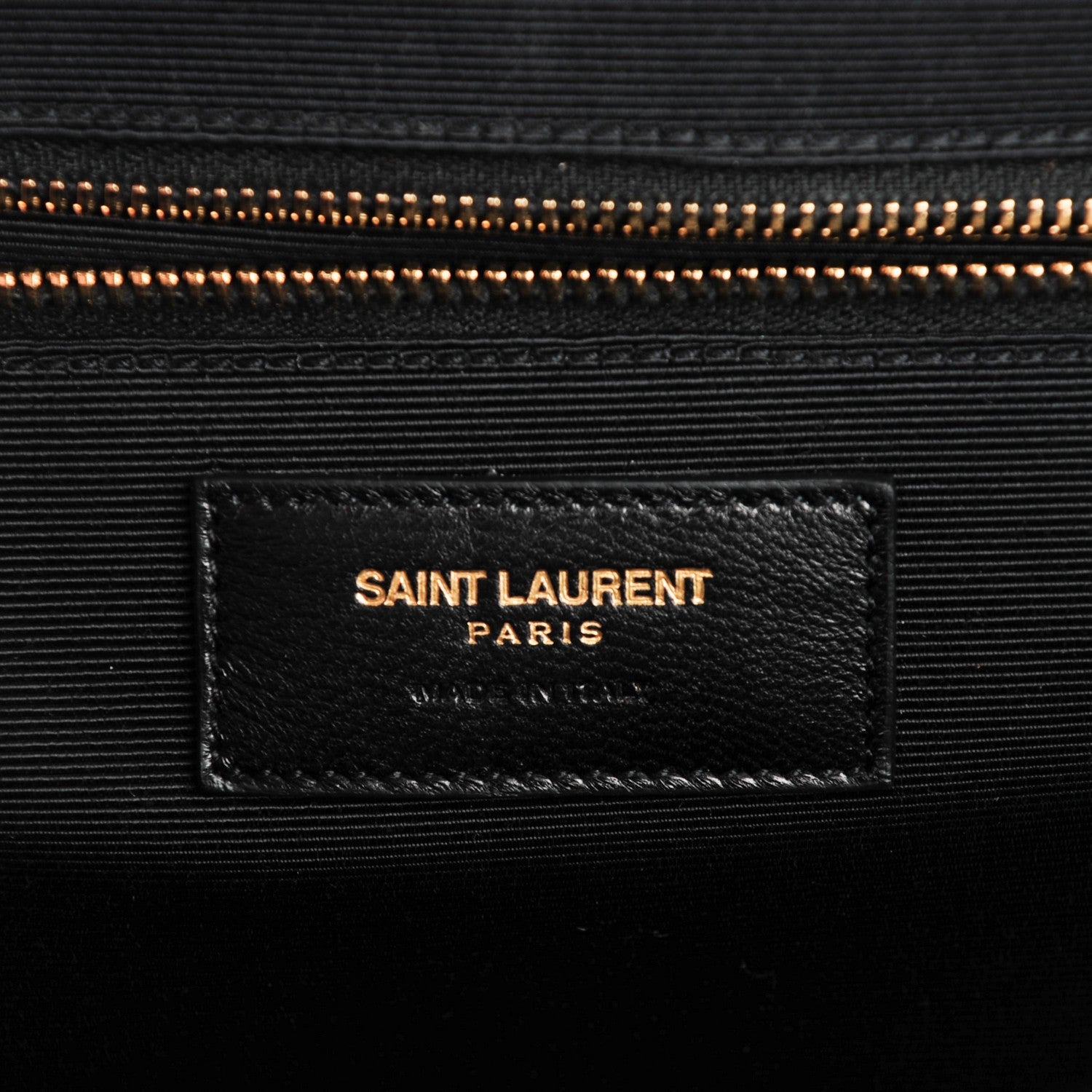 Saint Laurent Grain De Poudre Matelasse Chevron Large Monogram Satchel Black 6 of 8