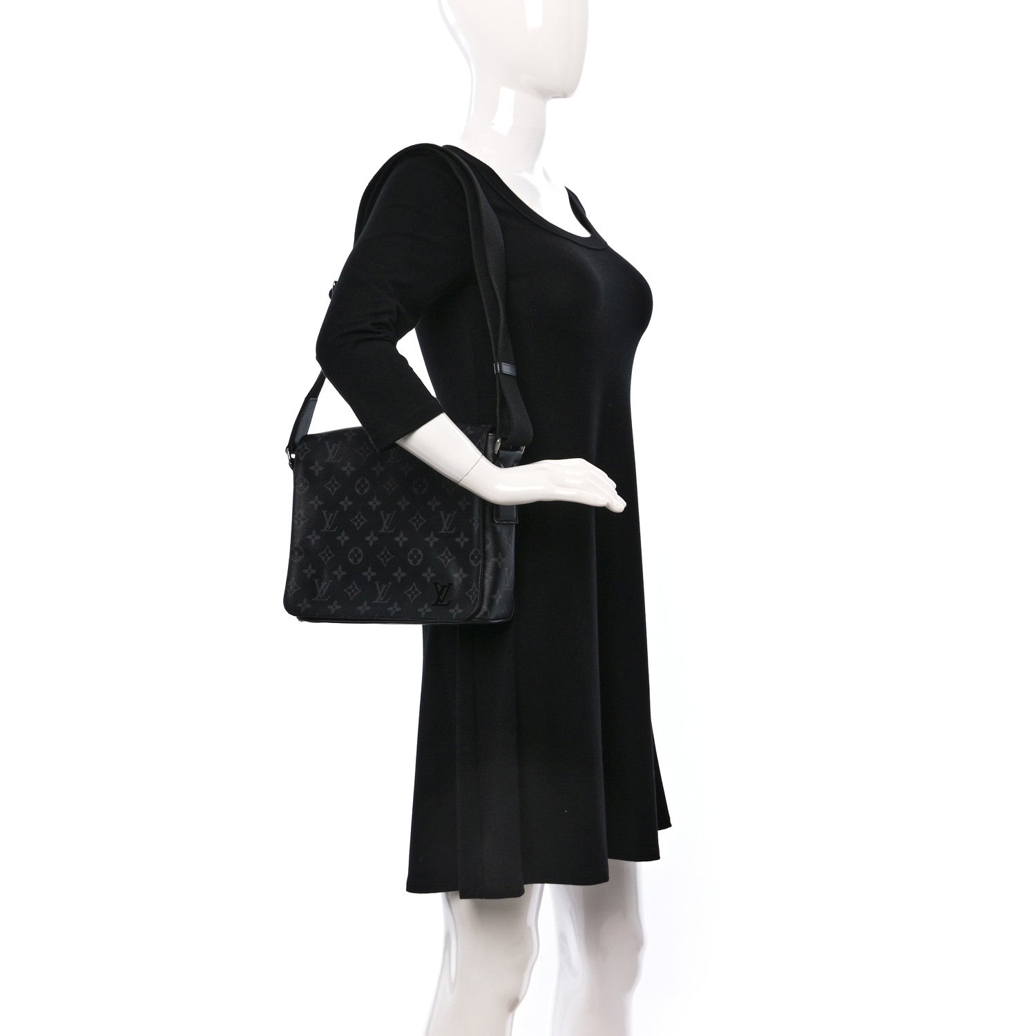Louis Vuitton Monogram Eclipse District PM Black 2 of 8