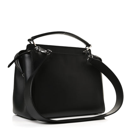Fendi Vitello Baltico Dolce DotCom Satchel Black Blue Royal 3 of 9