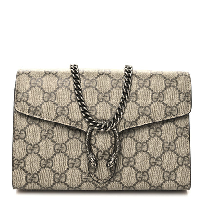 Gucci GG Supreme Monogram Mini Dionysus Chain Wallet Beige Taupe 1 of 10