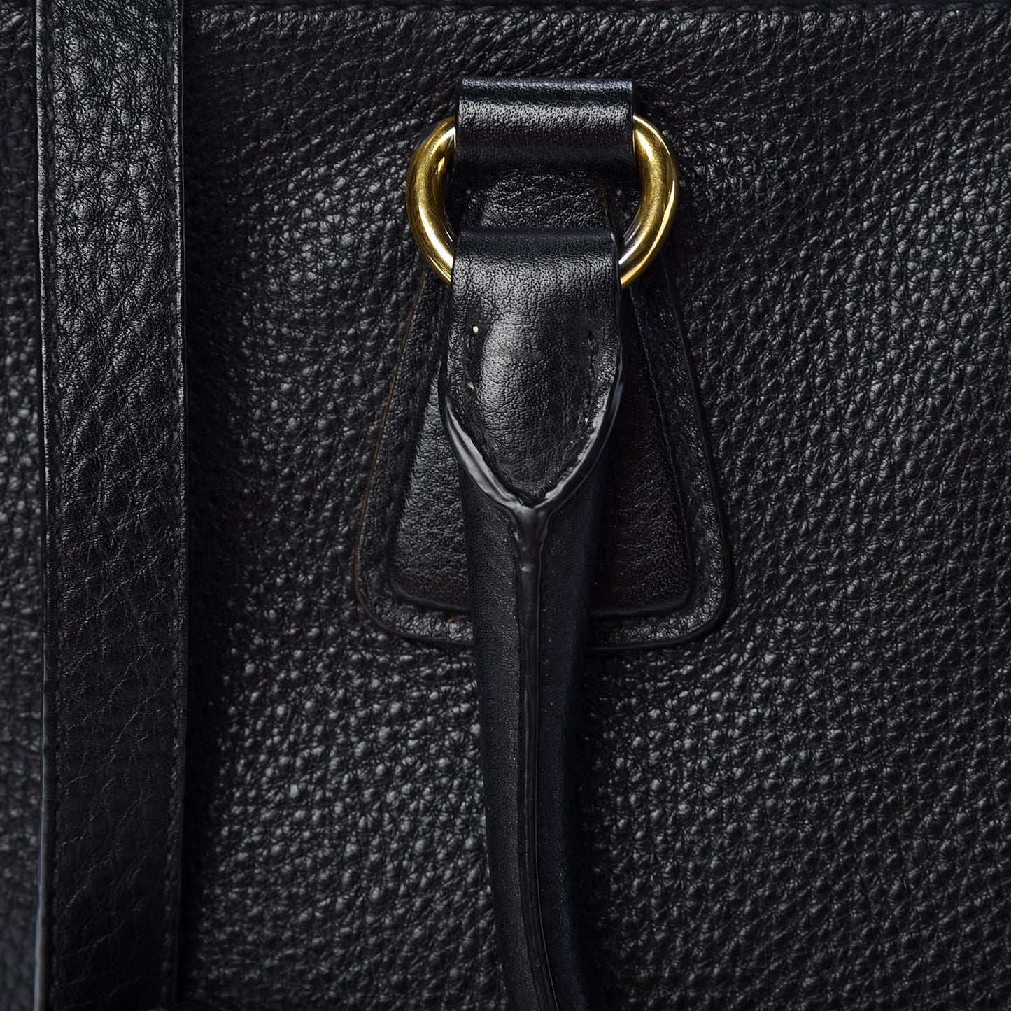 Vitello Daino Large Double Zip Tote Nero Black