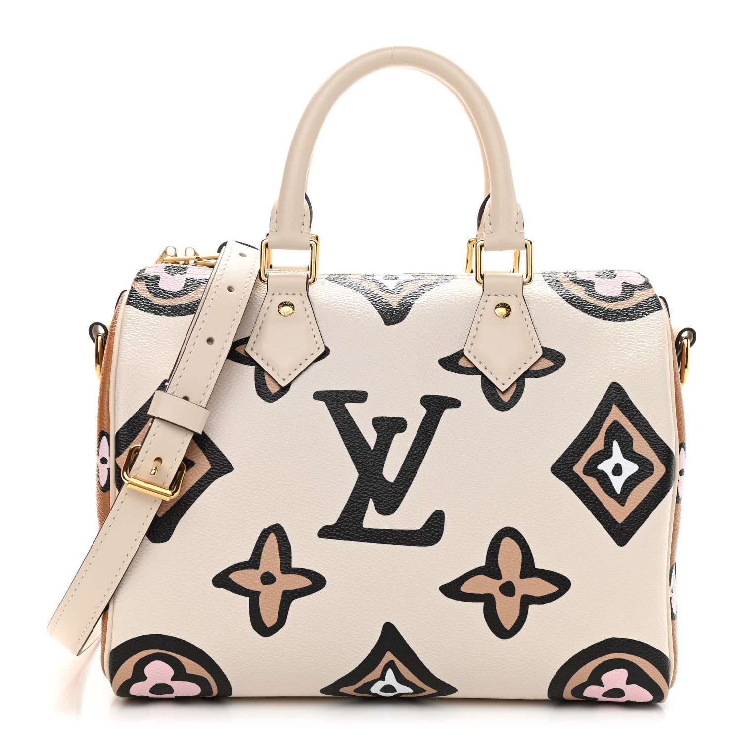 Louis Vuitton Monogram Giant Wild At Heart Speedy Bandouliere 25 Creme 1 of 11