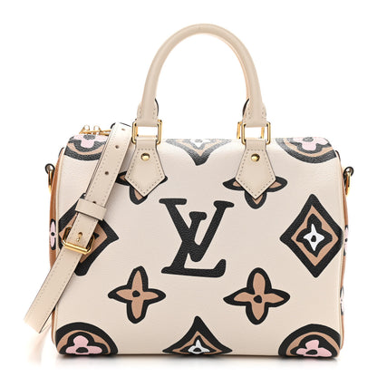 Louis Vuitton Monogram Giant Wild At Heart Speedy Bandouliere 25 Creme 1 of 11