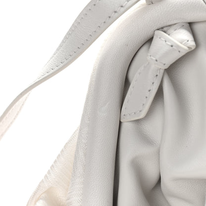 Bottega Veneta Nylon Jacquard Small The Point Triangle Bag Chalk 10 of 11