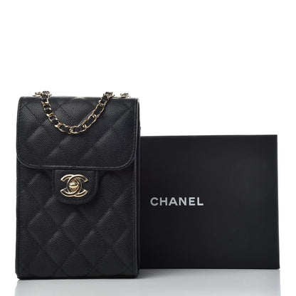 Chanel Caviar Quilted Classic Phone Holder Black 9 of 9