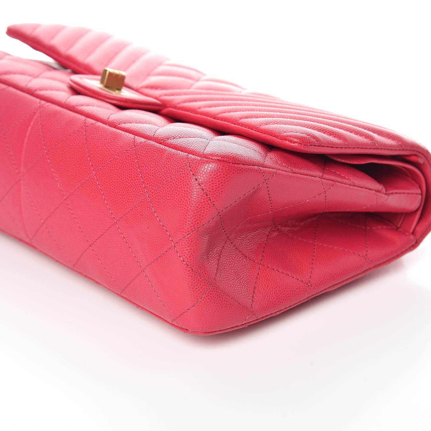 Chanel Caviar Chevron Quilted 2.55 Reissue 226 Flap Fuchsia 6 of 10