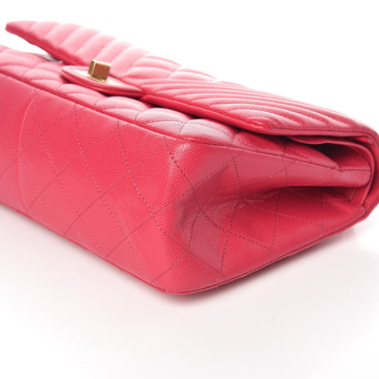 Chanel Caviar Chevron Quilted 2.55 Reissue 226 Flap Fuchsia 6 of 10