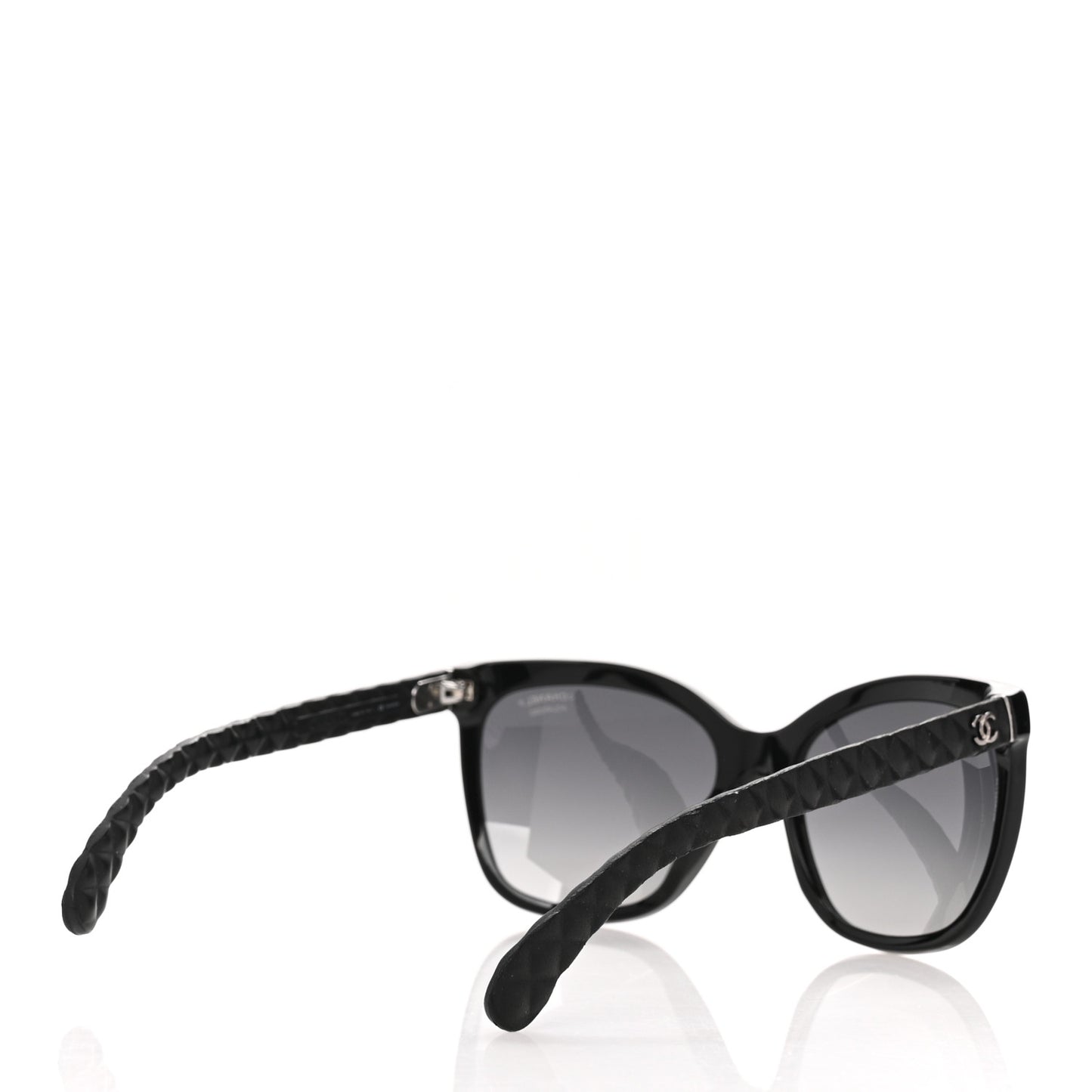 Acetate Quilted Polarized Butterfly CC Sunglasses 5288-Q Black