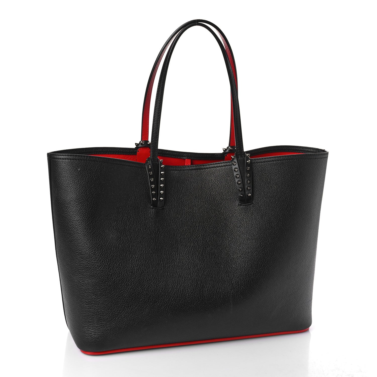 Christian Louboutin Calfskin Spikes East West Cabata Tote Black 3 of 10