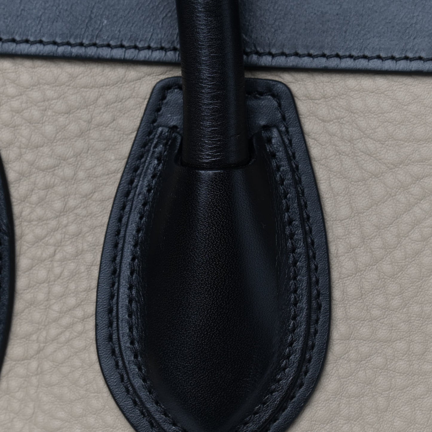 Elephant Calfskin Mini Tri-Color Luggage Beige