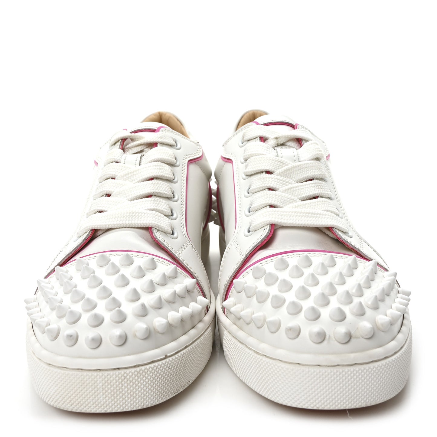 Calfskin Spikes Womens Vieira 2 Flat Sneakers 36 White Rose